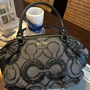 Coach October 2010 Madison Sequin Op Art Sophia Satchel